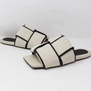 Bottega Veneta #50902 Canvas Patch Mules | Size 38